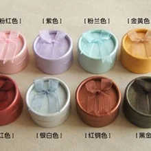 Мода 48 шт 8x3,5 подарочная упаковочная коробка Ювелирное кольцо серьги, ожерелья упаковка бумажный набор коробка 7 цветов круглый чехол для хранения