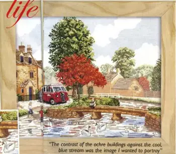 

Fishxx Cross Stitch,Col147-6scenery[country life]rural,water-soluble printing,100% accurate pattern,11CT,Need to embroidery