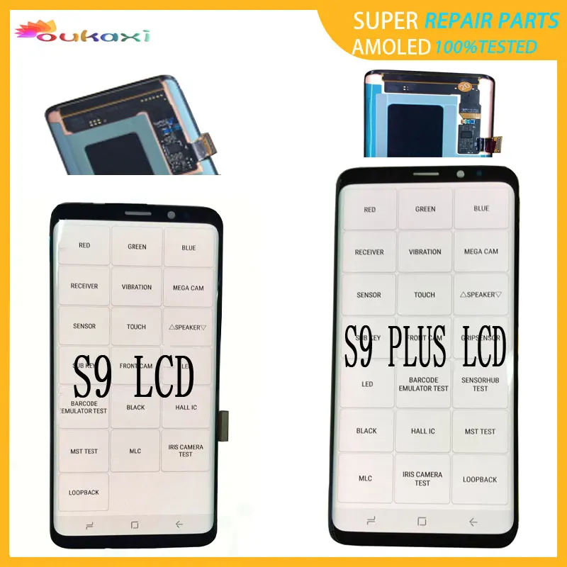 For to Samsung Galaxy S9 S9 Plus Original LCD Monitor Touch Screen Digitizer Component AMOLED Replacement G960 G965 Display