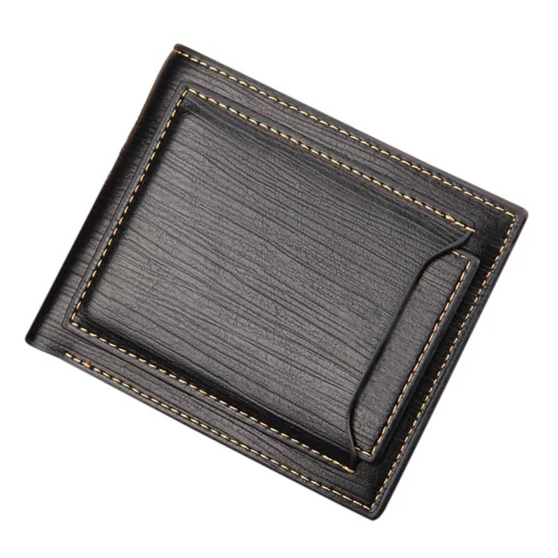 

Hot Selling Men Wallet Purse Mini Fashion Durable Synthetic Leather For Coin Money Cards Holder Pocket Clip -B5