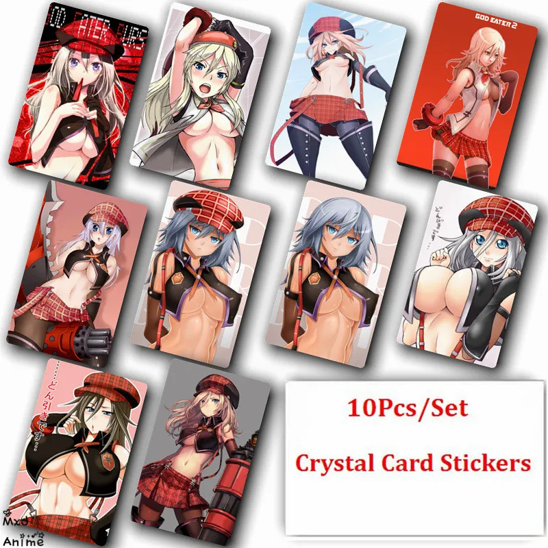 

10Pcs/Set God Eater Card Stickers Anime Poster Photo Cards