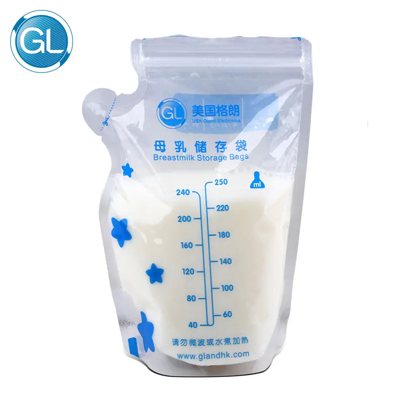 

GL 96Pcs/Pack 250ml Freezer Bags Baby Breast Milk Storage Bags Baby Food Storage Liquid Milk Bags Baby Breastmilk Feeding Safe