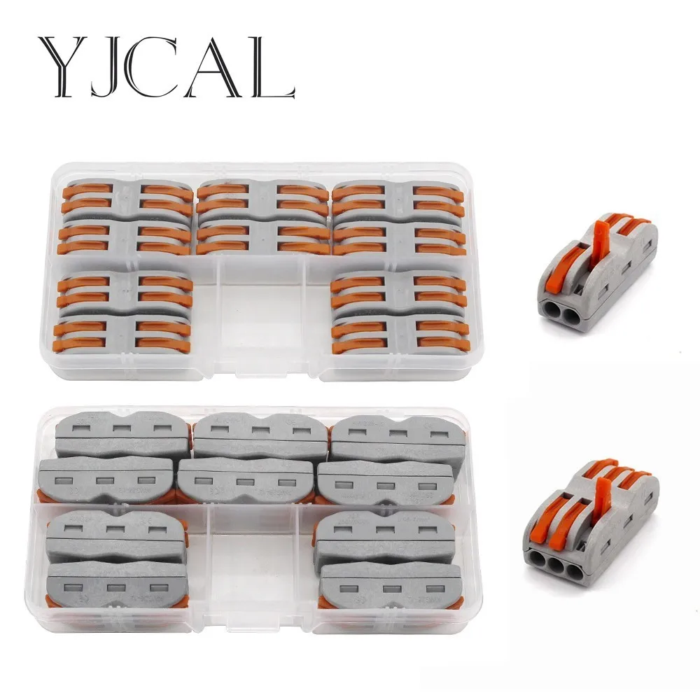 

Wago Type 10PCS/BOX Electrical Wiring Terminals Household Connectors Fast Terminals For Connection Of Wires Lamps And Lanterns