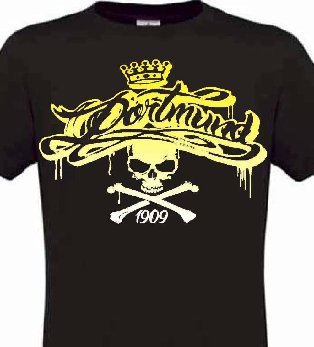 

2019 New Summer Men Hot Sale Fashion T Shirt Dortmund Ultras Shirt Tattoo Style Hooligans T-Shirt