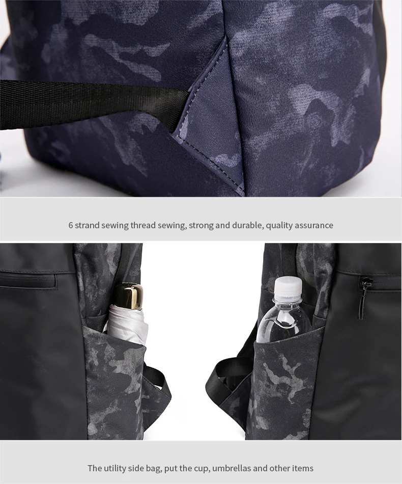 Противоугонный водонепроницаемый Камуфляжный принт мужские рюкзаки с пряжкой для ноутбука женский рюкзак для путешествий школьная сумка для мальчиков