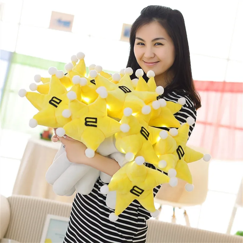 Luminous Led Light Stuffed Crown Light Doll Soft Stuffed Toy Yellow
