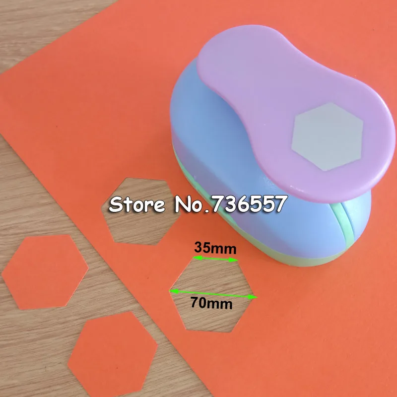 free shipping 3" hexagon shaped eva foam punch scrapbooking handmade