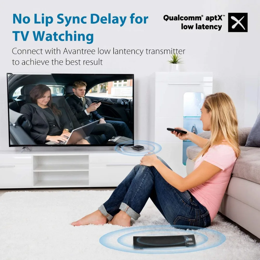  Avantree 10W Aptx Low Latency Bluetooth 4.2 Laptop Speakers Wireless Soundbar Super Bass Mini Sound