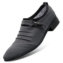 2019 новые мужские кожаные туфли мужские туфли на плоской подошве классические мужские туфли Италия официальный оксфорды Большие размеры