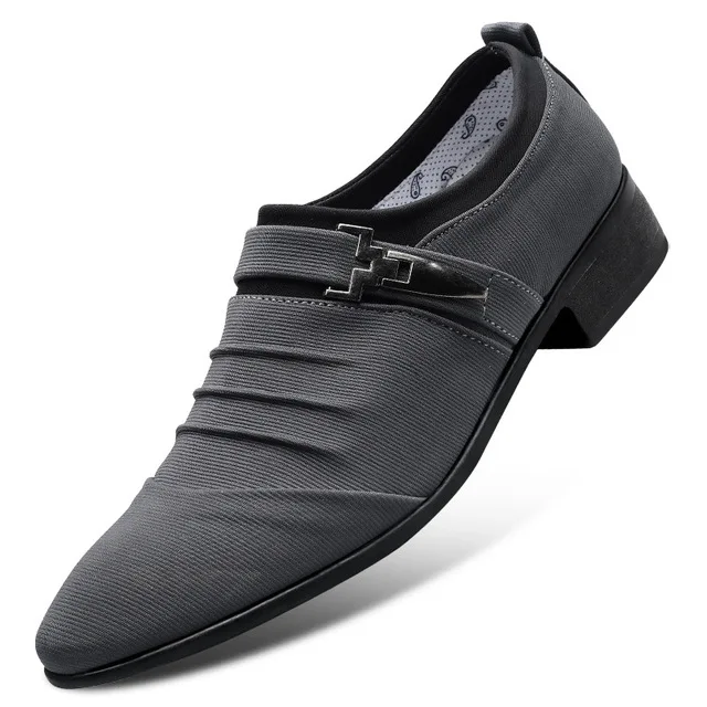 

2019 new men's leather shoes men's flat classic men's dress shoes Italian official Oxford cloth large size 38-48 dance shoes