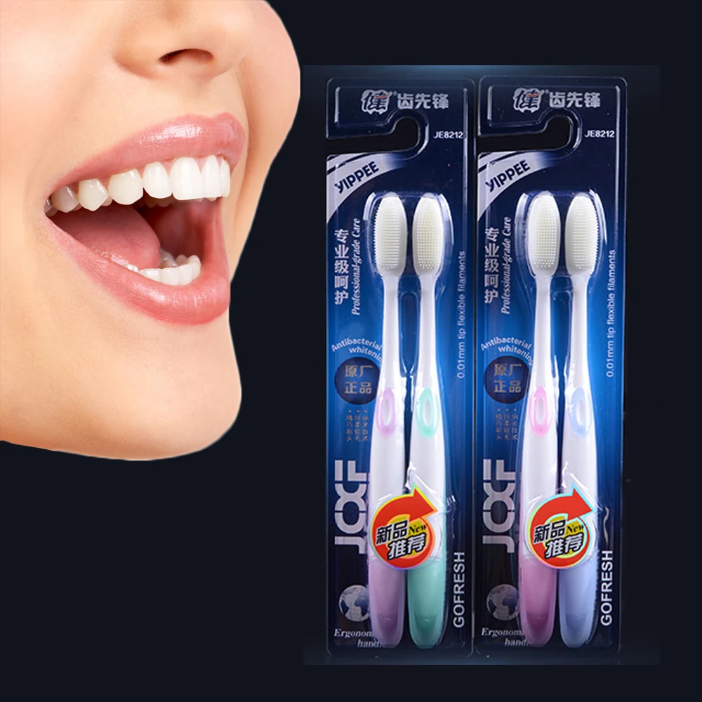 

2PCs/Lot 2018 New Practical Healthy Nano Toothbrush Soft Medium Brushes Oral Care Tongue Cleaner Teeth Cleaning Hygiene Dental