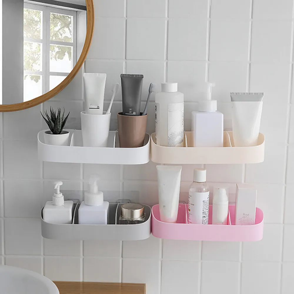 

storage rack for toilet Plastic Bathroom Storage Plastic Bathroom Kitchen Corner Storage Rack Organizer Shower Shelf w509