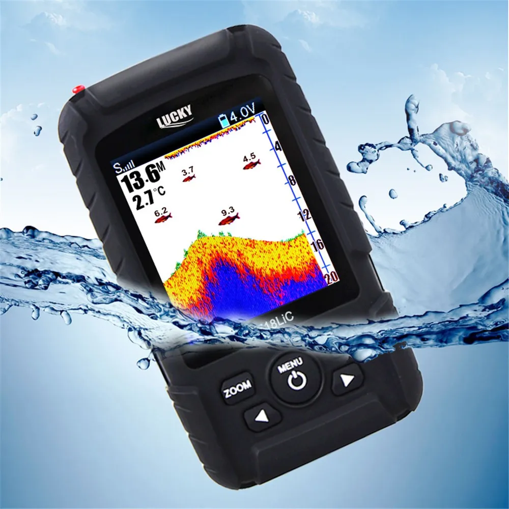 New 328ft /100m depth Fishfinder Sonar Transducer 2 in 1 Wired