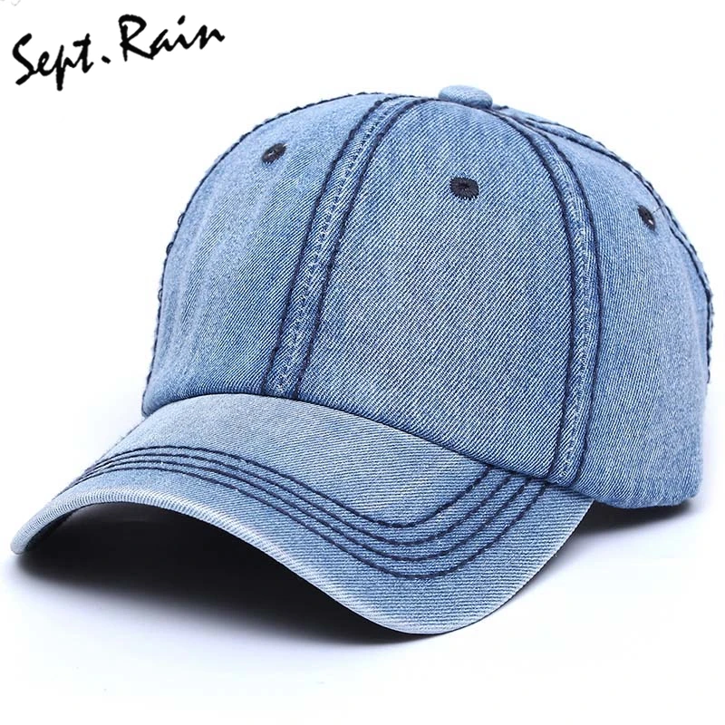 Men Denim Women's Baseball Caps Brand New Solid Color Casual Jeans Hat