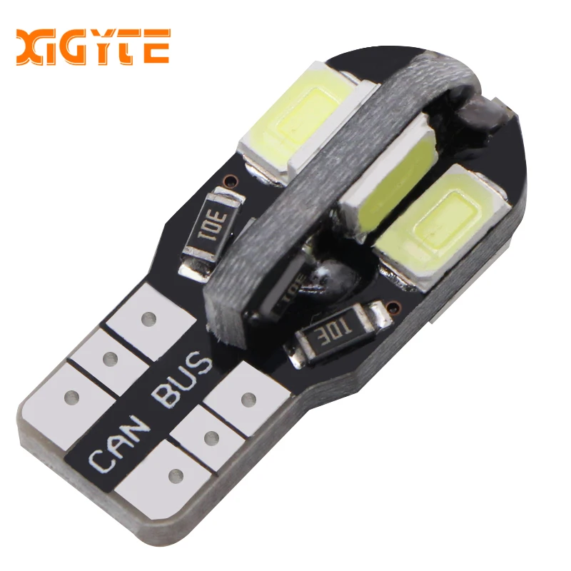 

1pc Car led T10 8SMD 2825 W5W 5630 5730 LED Car Light Canbus NO OBC ERROR Auto Wedge Lamp Parking Bulb Reading Lamps 12V white
