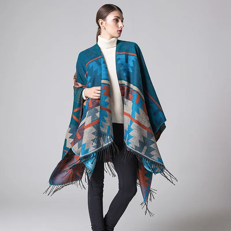 TagerWilen роскошный бренд индийский женский зимний шарф теплая шаль одеяло с геометрическим узором обертывание кашемировое Пончо Накидки пашмины 151