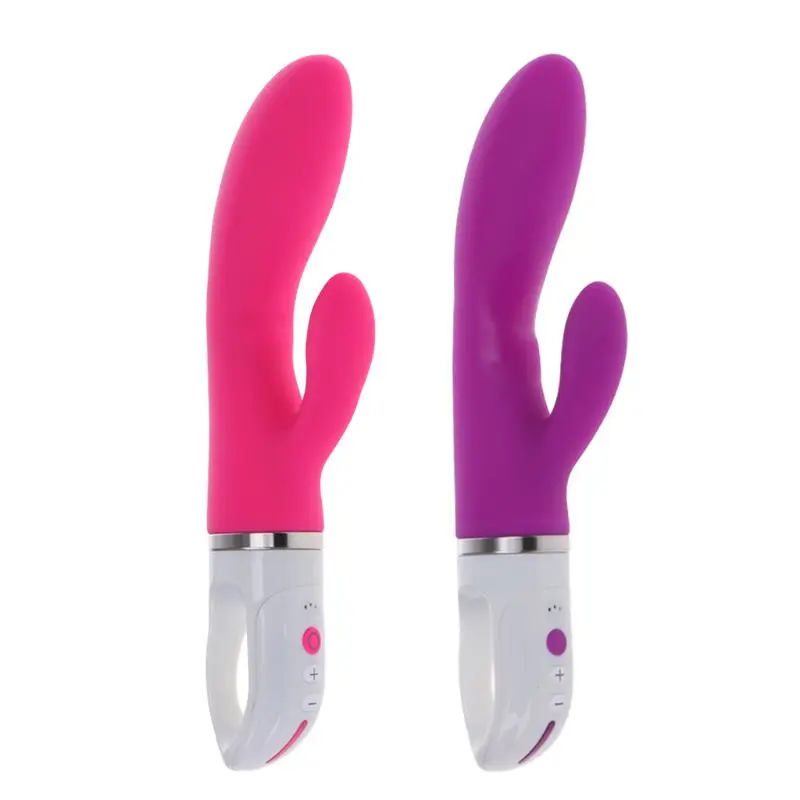 G Spot font b Dildo b font Rabbit Vibrator for Women Dual Vibration Silicone Waterproof Female