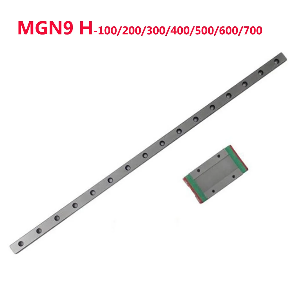 Линейная направляющая MGN9 1 шт. ширина 9 мм длина 100 200 300 400 500 600 700 с линейным блоком