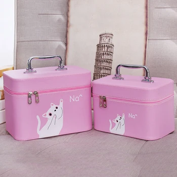 

Women for 2018 Popular Style Large Capacity Portable Simple Lovely Portable Bag Organizer Make Up Bag Cosmetic Case Professional