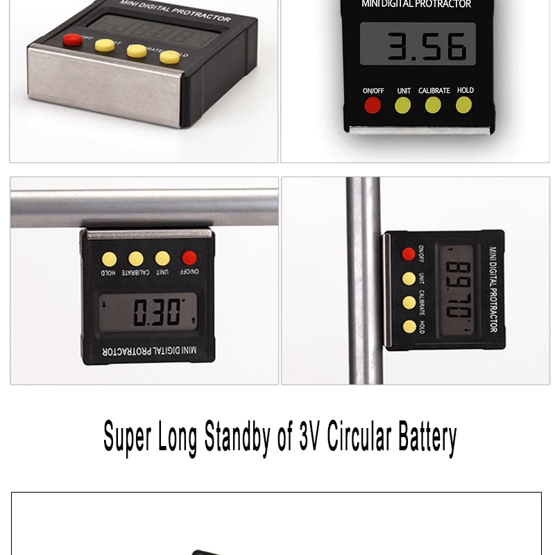 360 градусов Мини цифровой угломер транспортир магнитный электронный цифровой уровень коробка Инклинометр транспортир измерительные инструменты