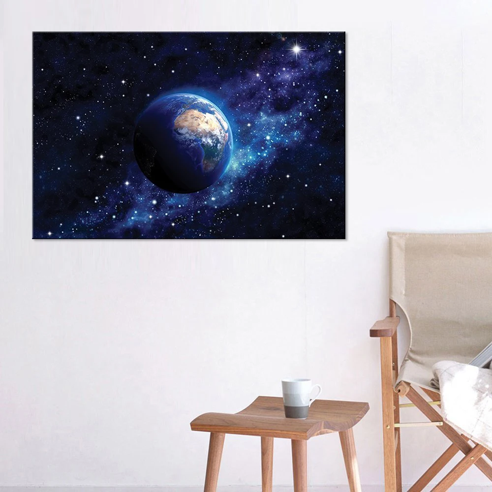 Canvas Paintings HD Prints Pictures Earth Universe Starry Sky Posters For Living Room Decoration Wall Art 