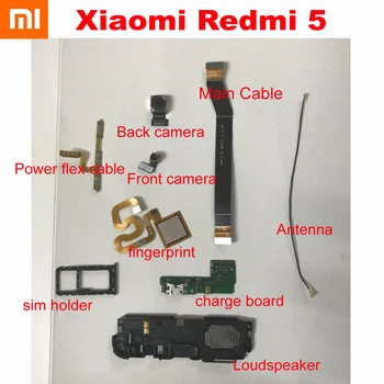 

Original USB Charging Board Power Flex Cable Front Main Back Rear Camera For Xiaomi Redmi 5 Loudspeaker Fingerprint Sim Holder