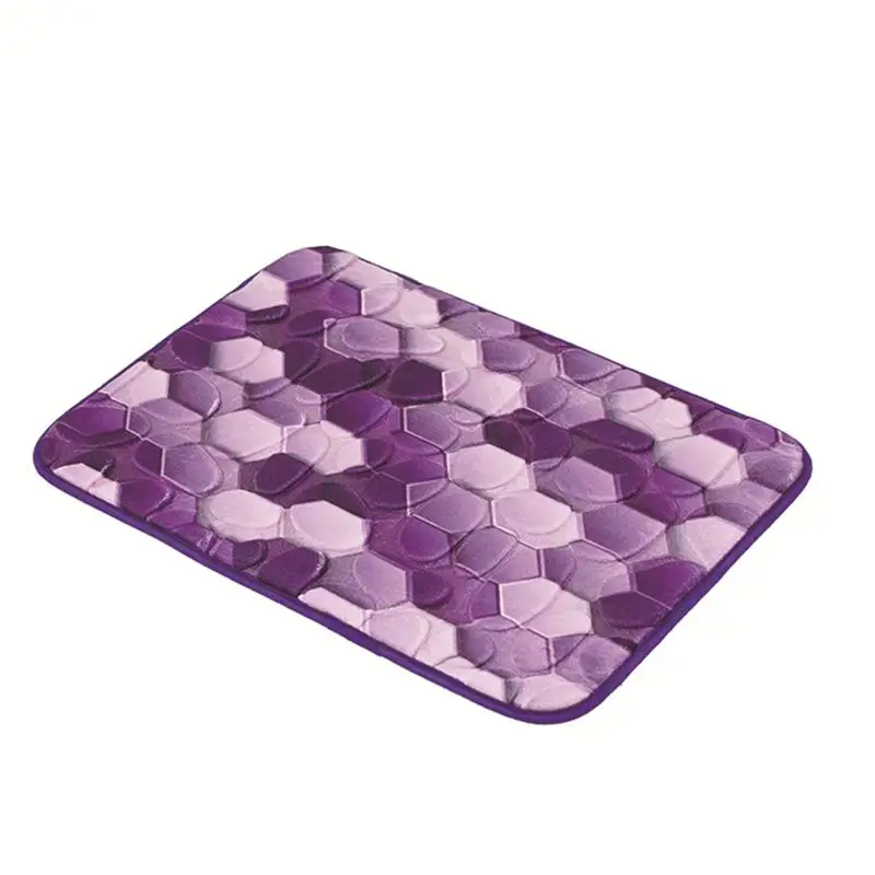 

Soft 3D Pattern Bathmat Non-slip Bath Floor Mat Rugs Bathroom Kitchen Water-absorbing Carpet