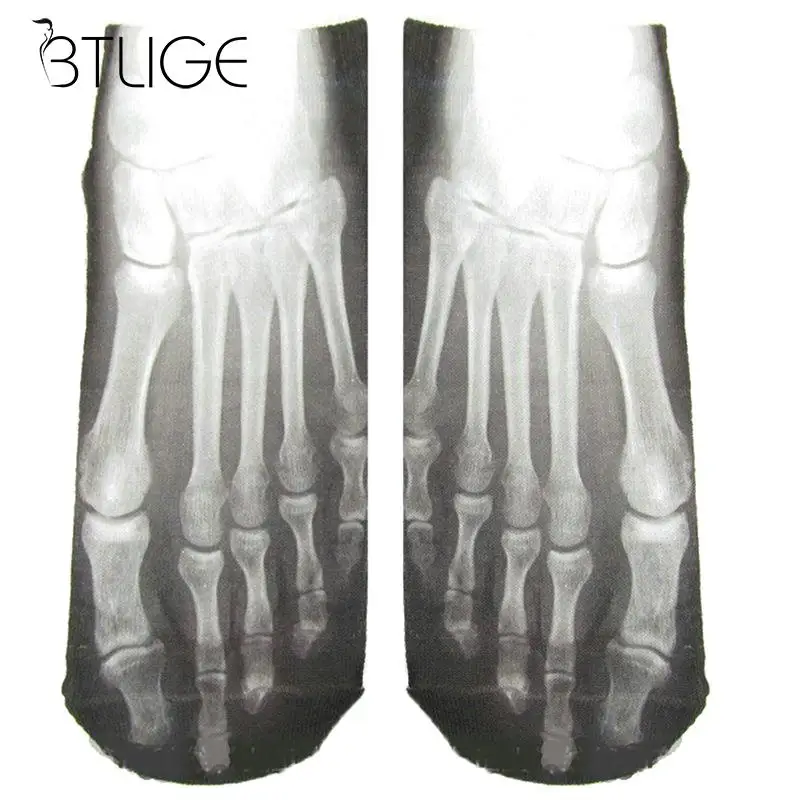 

Halloween Skeleton Socks Elastic Women Socks Calcetines Divertidos Bones Socks Clothes Accessories Socks for Women