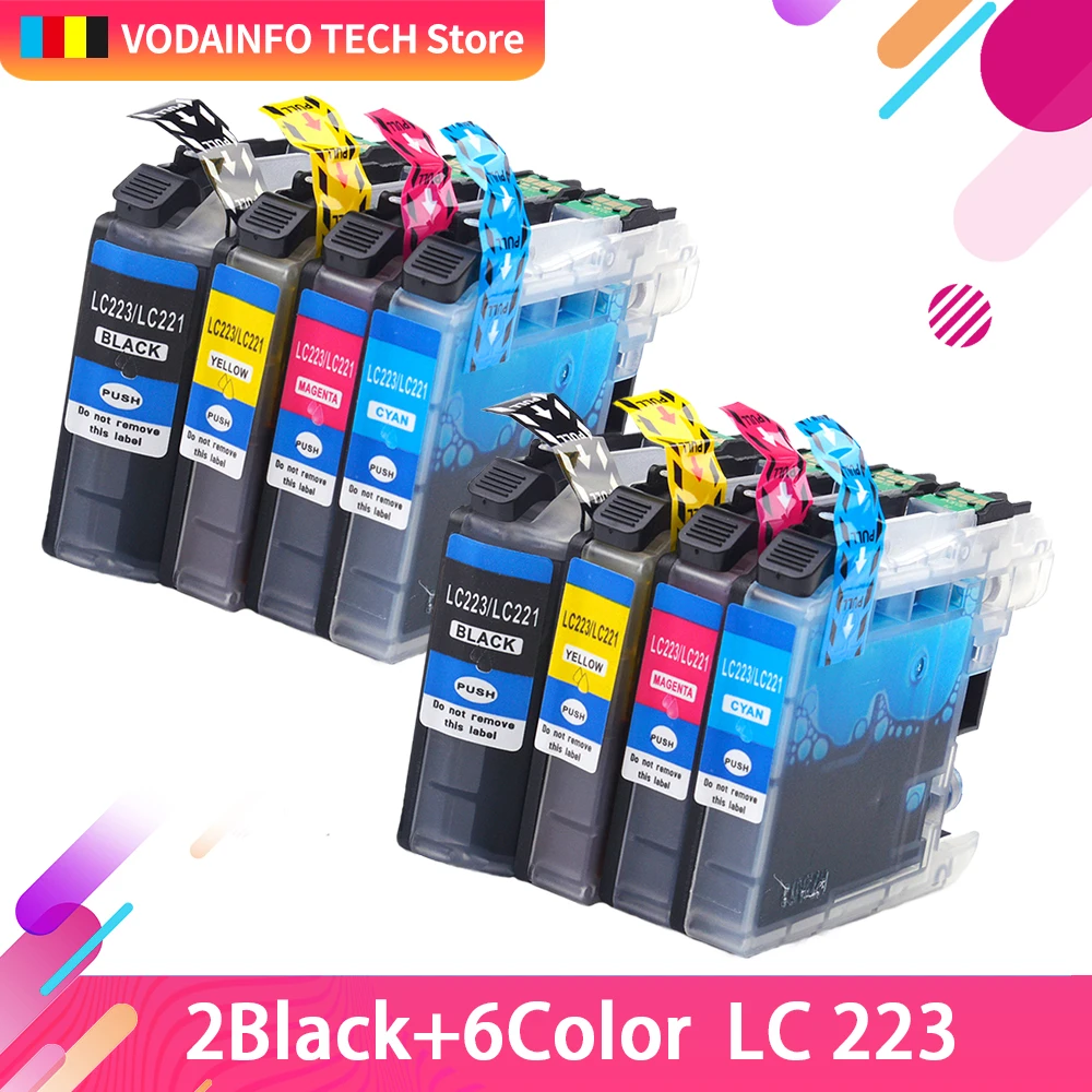 

8 pcs LC223 ink cartridge LC 223 LC223XL For Brother DCP-J562DW DCP-J4120DW MFC-J480DW MFC-J680DW MFC-J880DW MFC-J4620DW