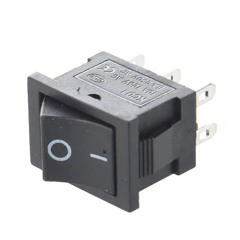10 шт. AC 6A/250V 10A/125V 6 Pin DPDT ON/на 2 позиции на кнопках в лодке кулисный переключатель|dpdt