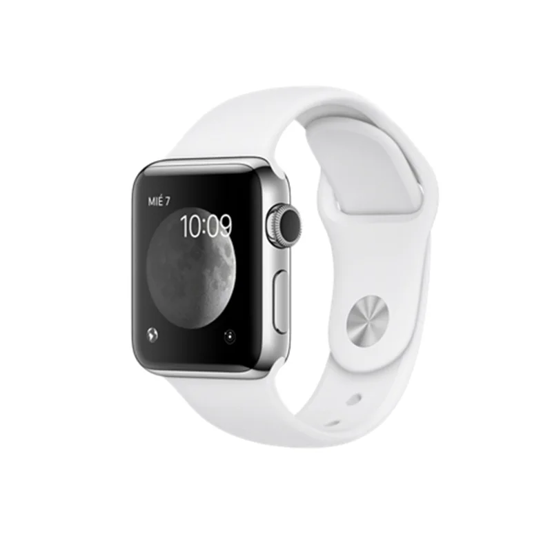Apple Watch Series 2 Каха де Асеро inoxidable Y Корреа Депортива Blanca|blanca| |