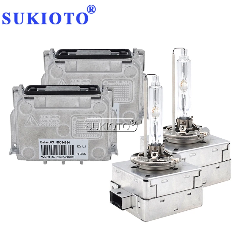 SUKIOTO D1S Xenon Bulb Lamp Conversion Kit 35W Super Bright Metal Holder D1S 6000K 4300K 5000K HID ballasts Auto Car Headlight (1)