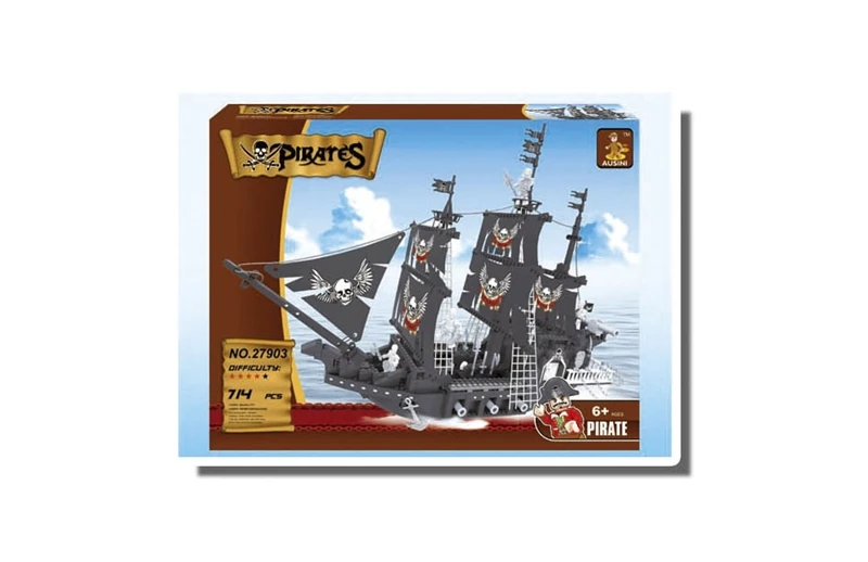 

Ausini 27903 714pcs The Black Pearl Pirate Ship Building Block Brick Toy 004