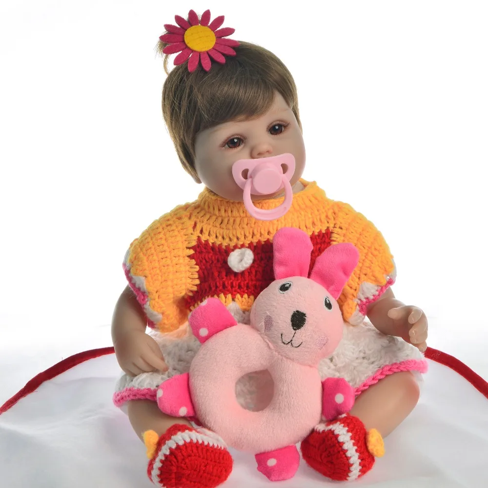 

17inch Soft Silicone Reborn Dolls lol reborn-baby collectible Dolls modeling princess toddler Kids Real touch bebe Xmas gifts