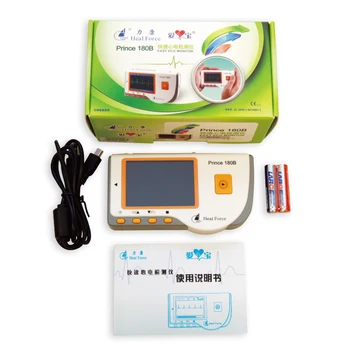 

Heal Force Prince 180B Portable Household Heart Ecg EKG Handheld Heart Monitor Continuous Measuring Color Screen Software USB