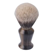 Две полосы Барсук лучшие барсук волосы щетка для бритья искусственная ручка из бычьего рога щетки для бритья