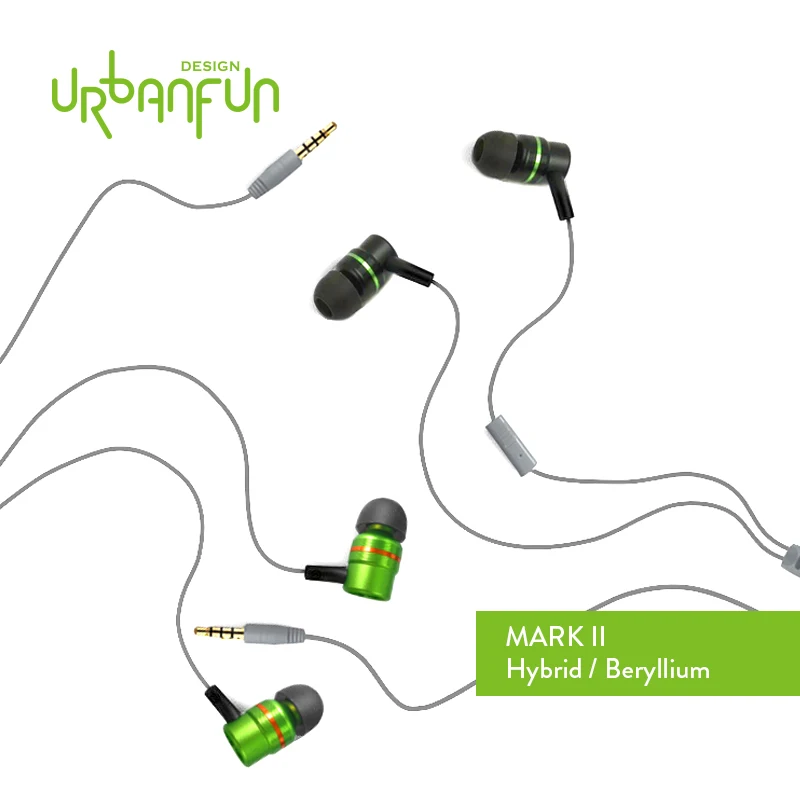 Флагман MARK II_URBANFUN более простая версия 3 5 мм Hi Fi бериллиевые/гибридные наушники с