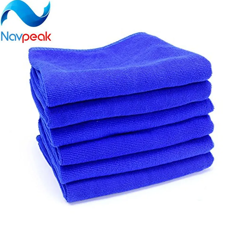 10pcs/lot 30*30/30*70cm Blue Soft Towel Car Cleaning Microfiber