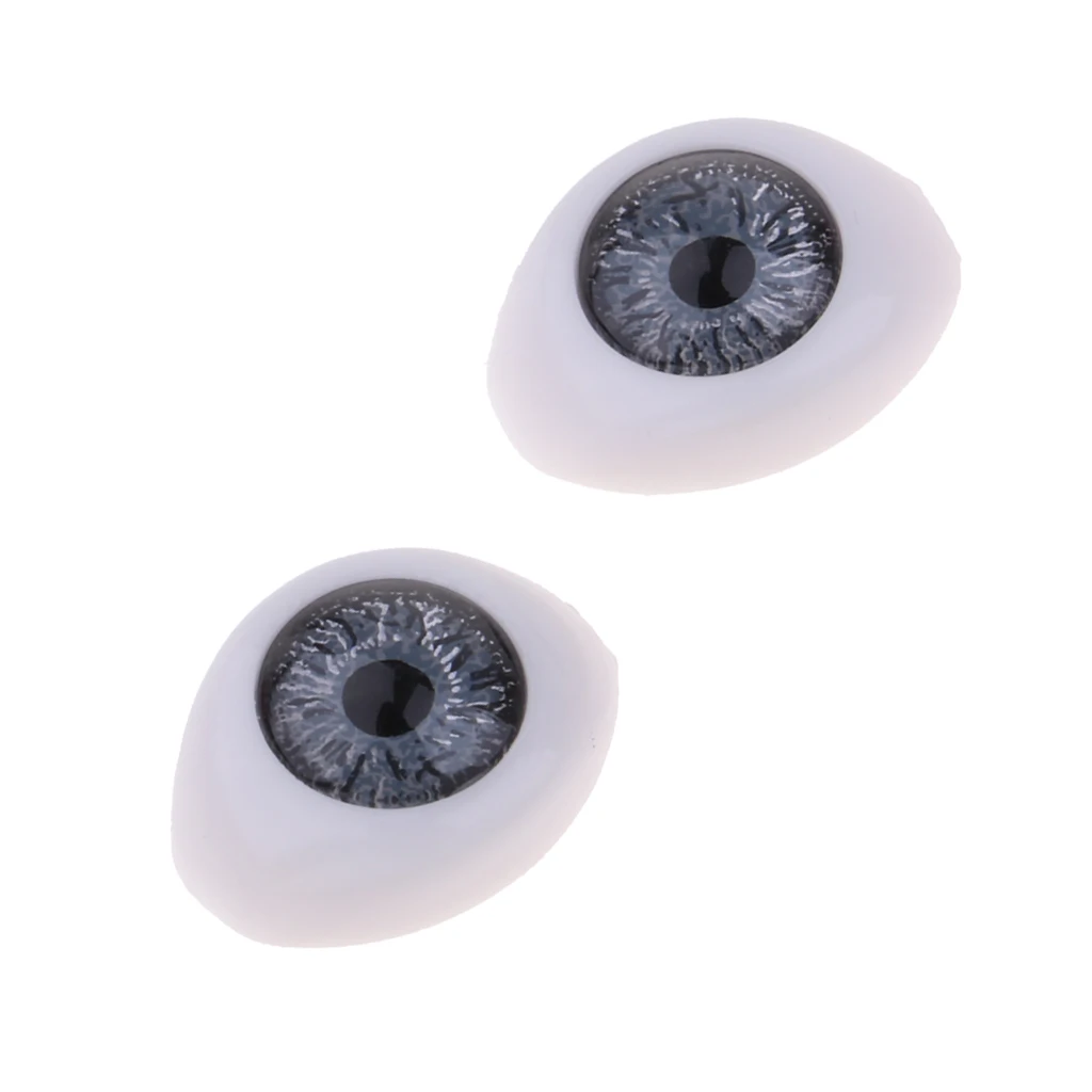 1/4 BJD DIY Custom Use - Safety Acrylic Eyes 14mm Eyeballs Silver Iris for Kurhn Dollfie MSD Doll Making Supplies