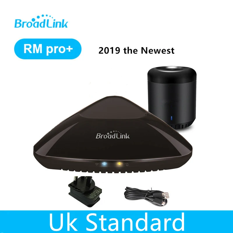 Broadlink RM3 RM Pro+/RM mini3 пульт дистанционного управления для автоматизации умного дома Универсальный Интеллектуальный wifi+ IR+ RF совместимый с Google Home - Комплект: Mini3 and   Pro UK