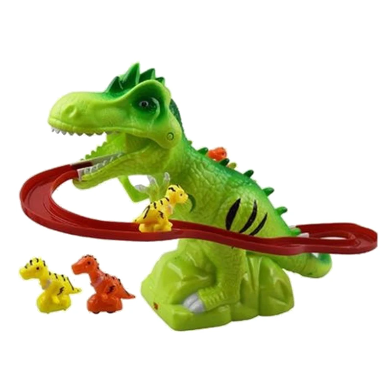 Детские электрические треки восхождения лестница динозавр игрушки Светящиеся со звуком детские игрушки животные модель интерактивные
