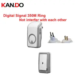 Евро/США Plug цифрового сигнала звонок беспроводной дверной звонок Водонепроницаемый 380 м беспроводной кольцо, беспроводной дверной звонок