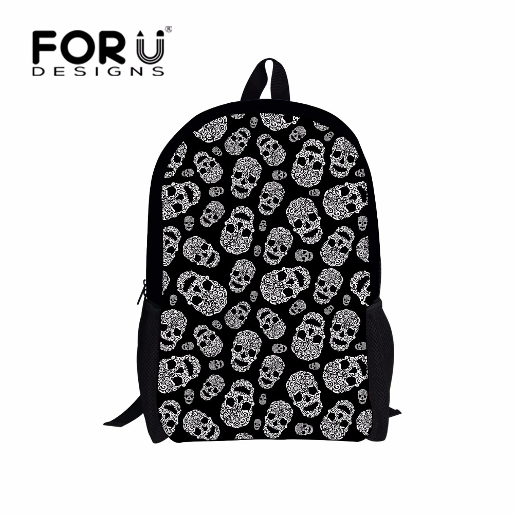 black skull backpack