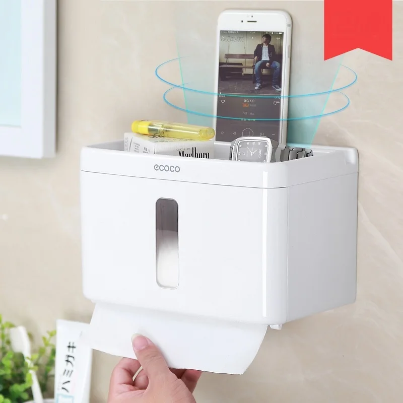 Toilet paper towel box sucker type tissue box toilet roll paper holder