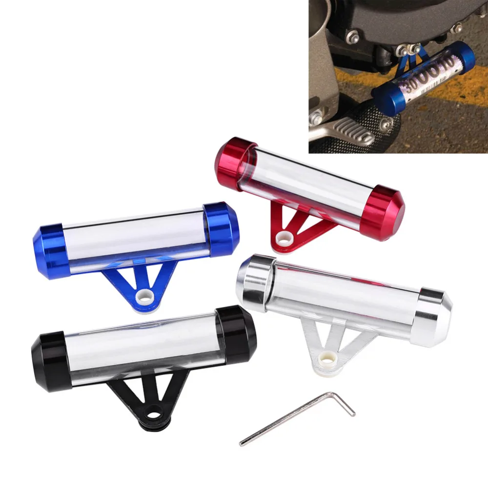 

Secure Tax Disc Tube Cylindrical Holder Frame Waterproof Black for Motorcycle Motorbike Universal