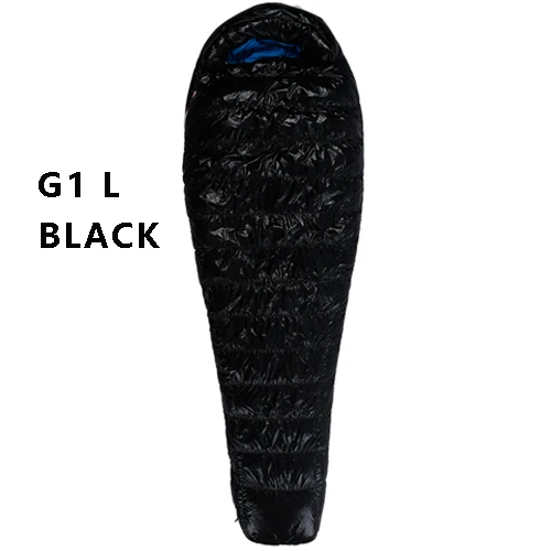 G1/G2/G3 Aegismax профессиональный Сверхлегкий Открытый белый гусиный пух Зимний Мумия Тип спальный мешок - Цвет: G1 L BLACK