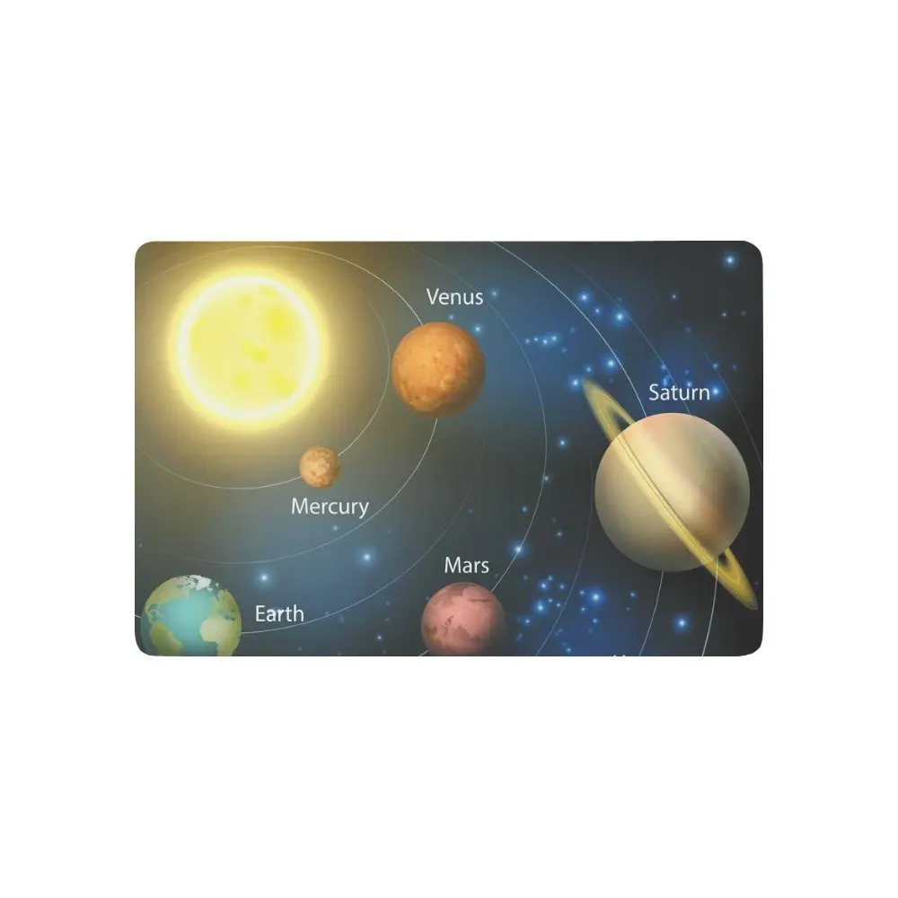 Soalr System Planets Orbiting the Sun Anti-slip Door Mat Home Decor Universer Space Indoor Outdoor Entrance Doormat Rubber | Дом и сад