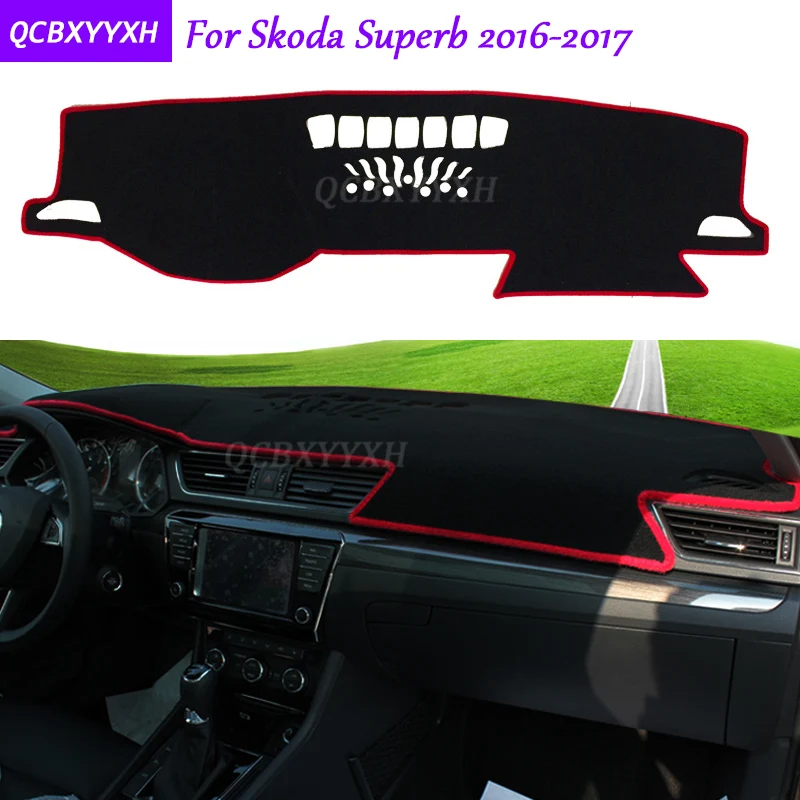 For Skoda Superb 2016-2017 Dashboard Mat Protective Interior Photophobism Pad Shade Cushion Car Styling Auto Accessories | Автомобили и