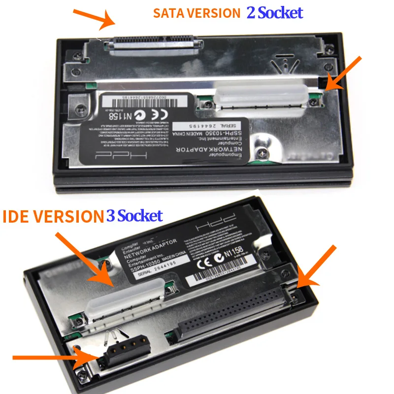 2 шт./лот SATA адаптер для PS2 SATA 2," /3,5" HDD жесткий диск адаптер сетевой адаптер для sony Playstation 2