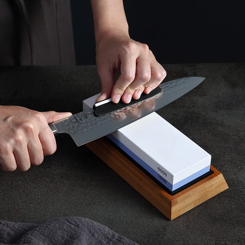  XINZUO Double Side 1000/6000 Grit Whetstone Professional Knife Sharpener Sharpening Grinding Stone  - 32659736584